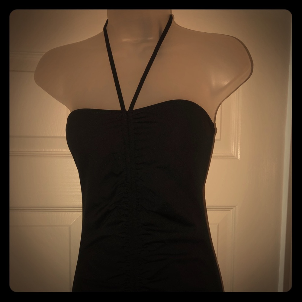 One piece Chanel bathing suit.